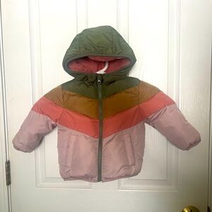 Swiss Tech Multi-Colorblock Zip-Up Hooded Puffer Coat - EUC - Sz12M